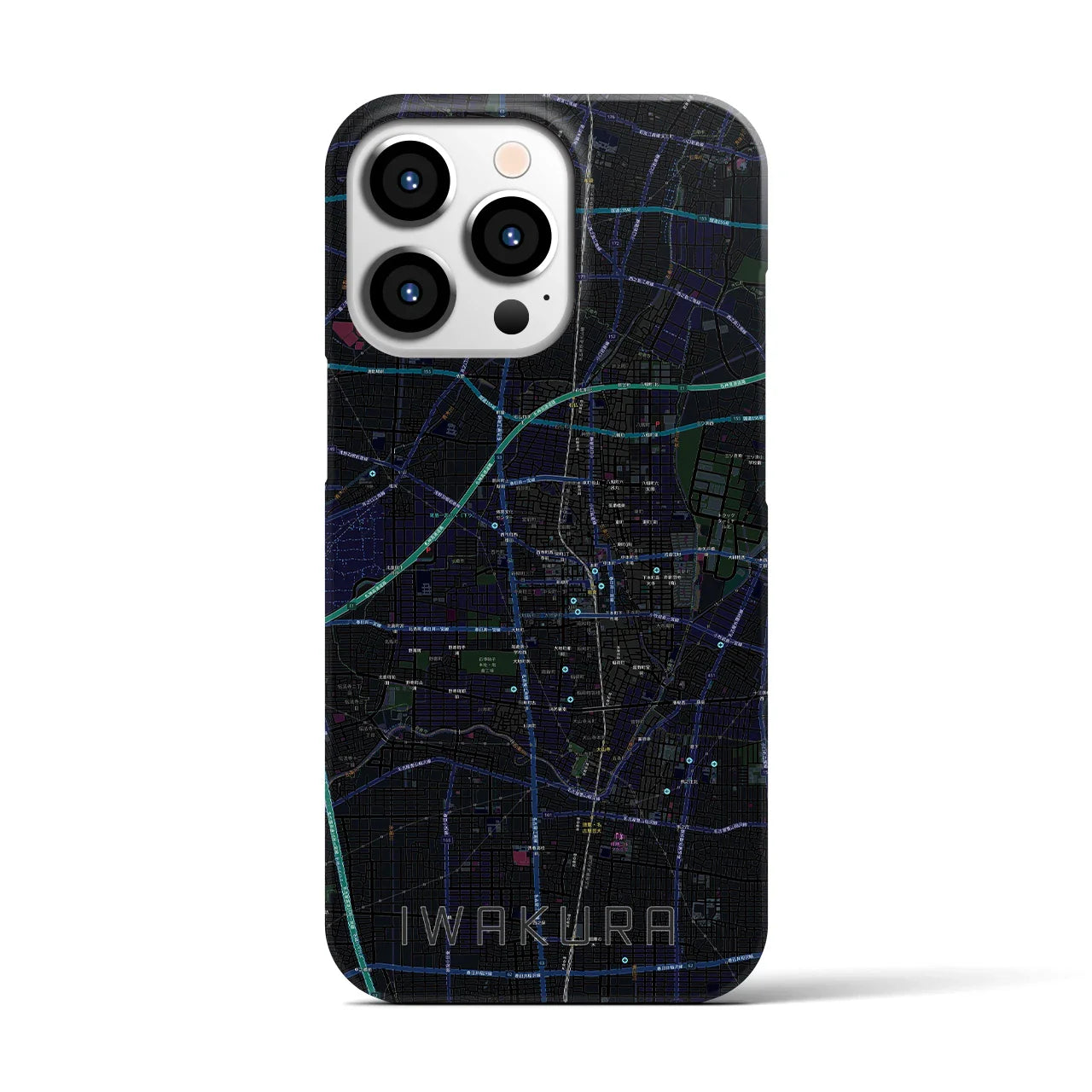【岩倉(愛知県)】地図柄iPhoneケース(バックカバータイプ)