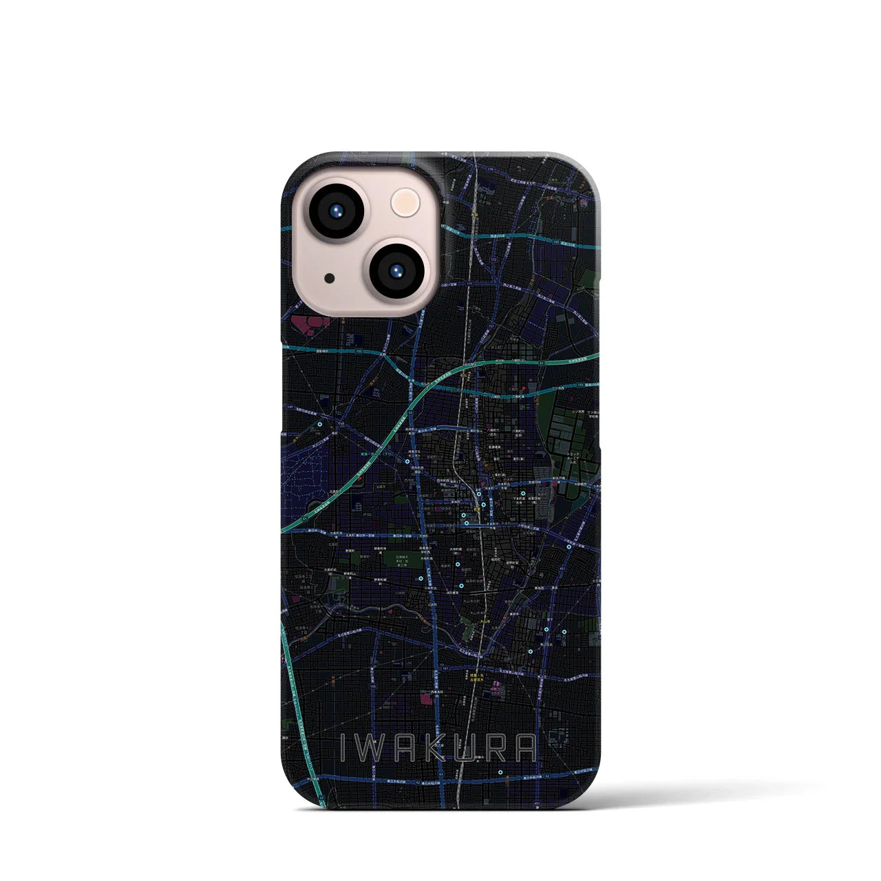 【岩倉(愛知県)】地図柄iPhoneケース(バックカバータイプ)