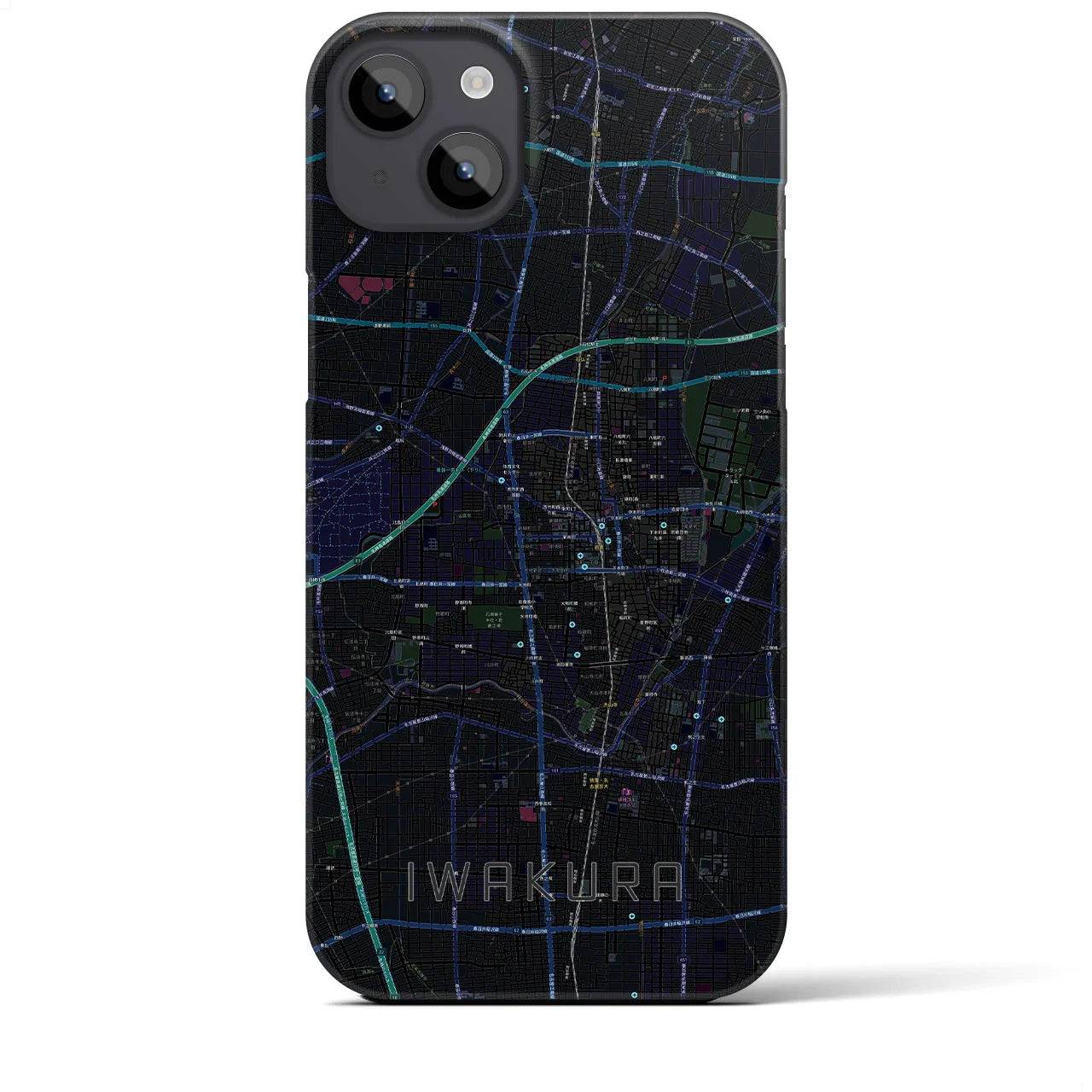 【岩倉(愛知県)】地図柄iPhoneケース(バックカバータイプ)