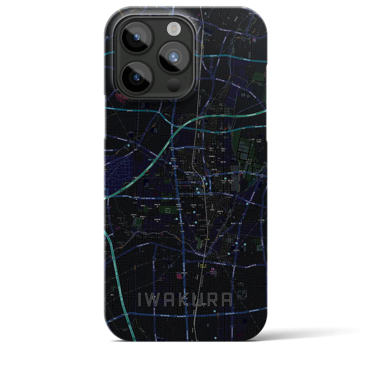 【岩倉(愛知県)】地図柄iPhoneケース(バックカバータイプ)