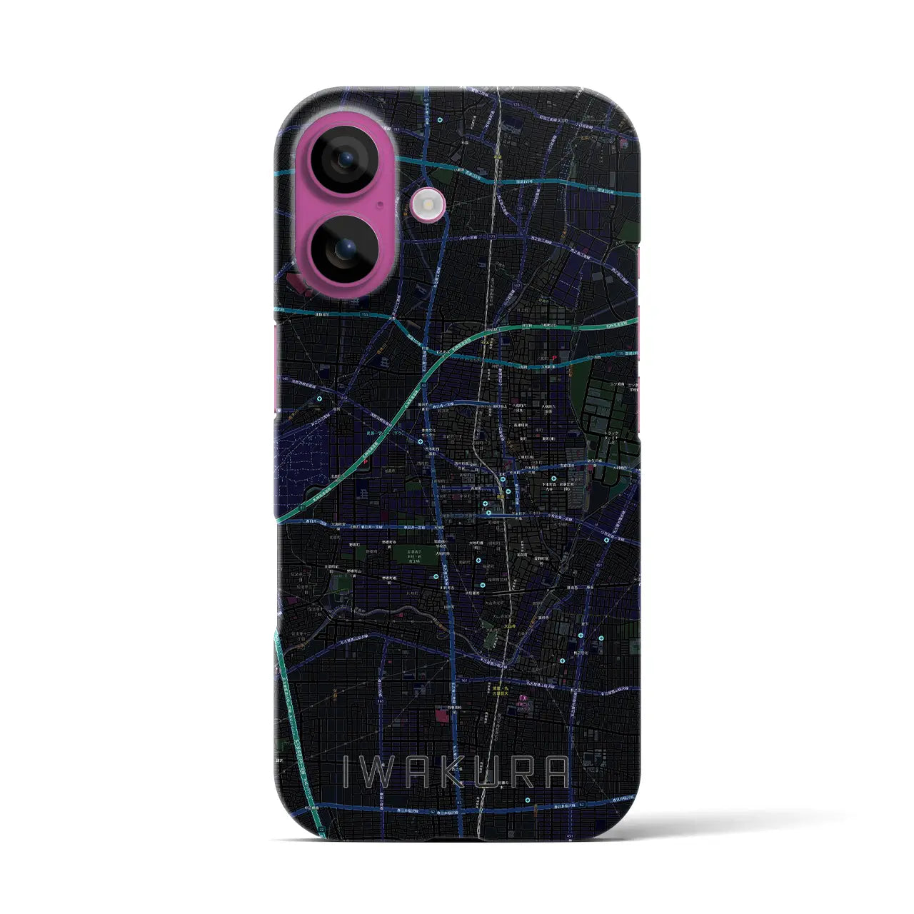 【岩倉(愛知県)】地図柄iPhoneケース(バックカバータイプ)