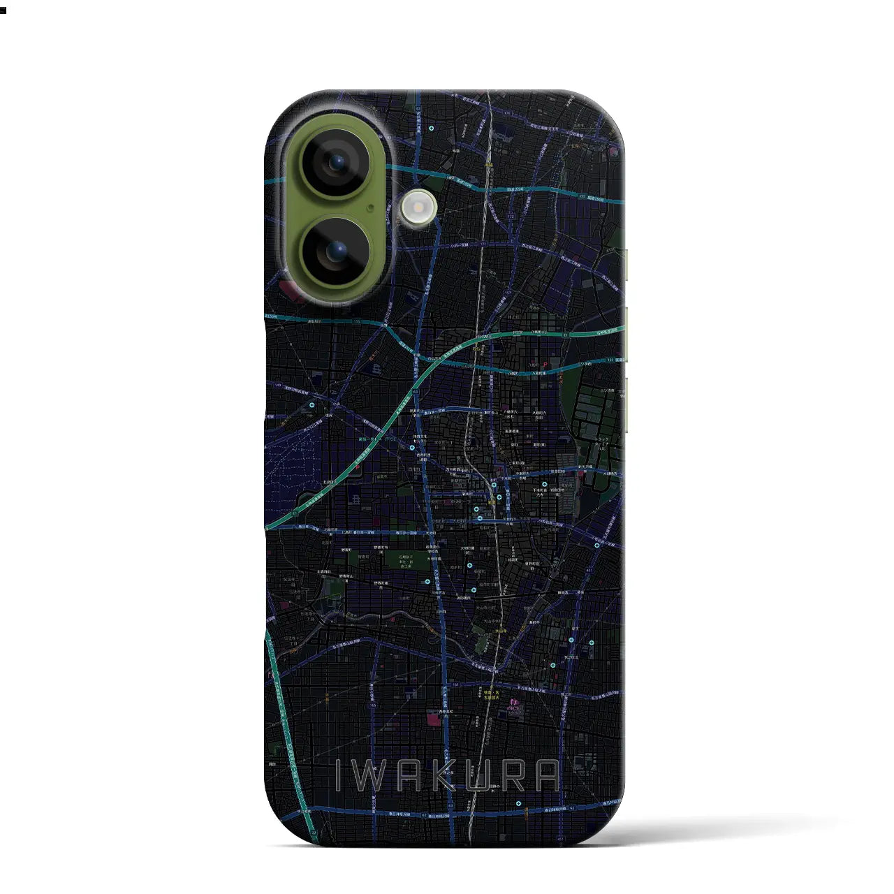 【岩倉(愛知県)】地図柄iPhoneケース(バックカバータイプ)