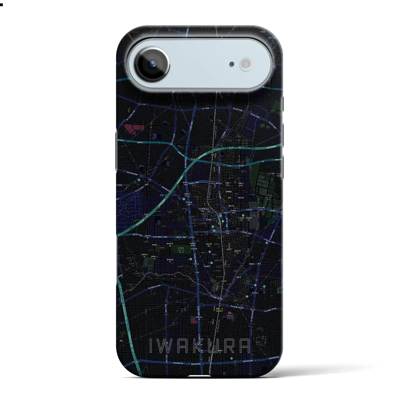 【岩倉(愛知県)】地図柄iPhoneケース(バックカバータイプ)