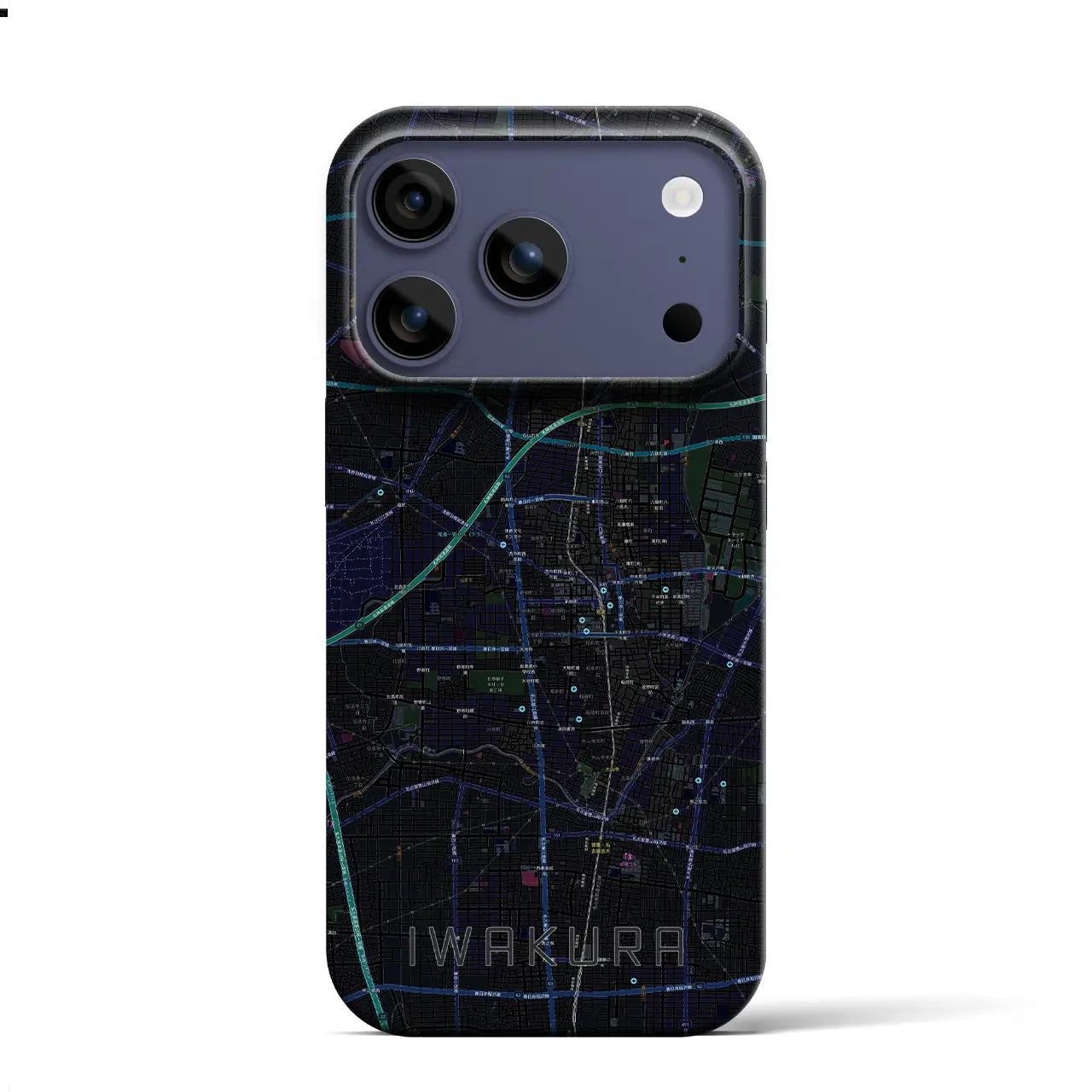 【岩倉(愛知県)】地図柄iPhoneケース(バックカバータイプ)