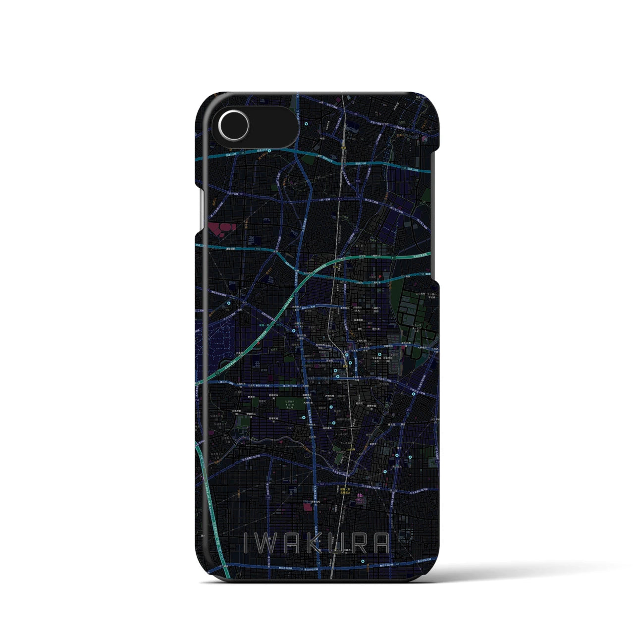 【岩倉(愛知県)】地図柄iPhoneケース(バックカバータイプ)