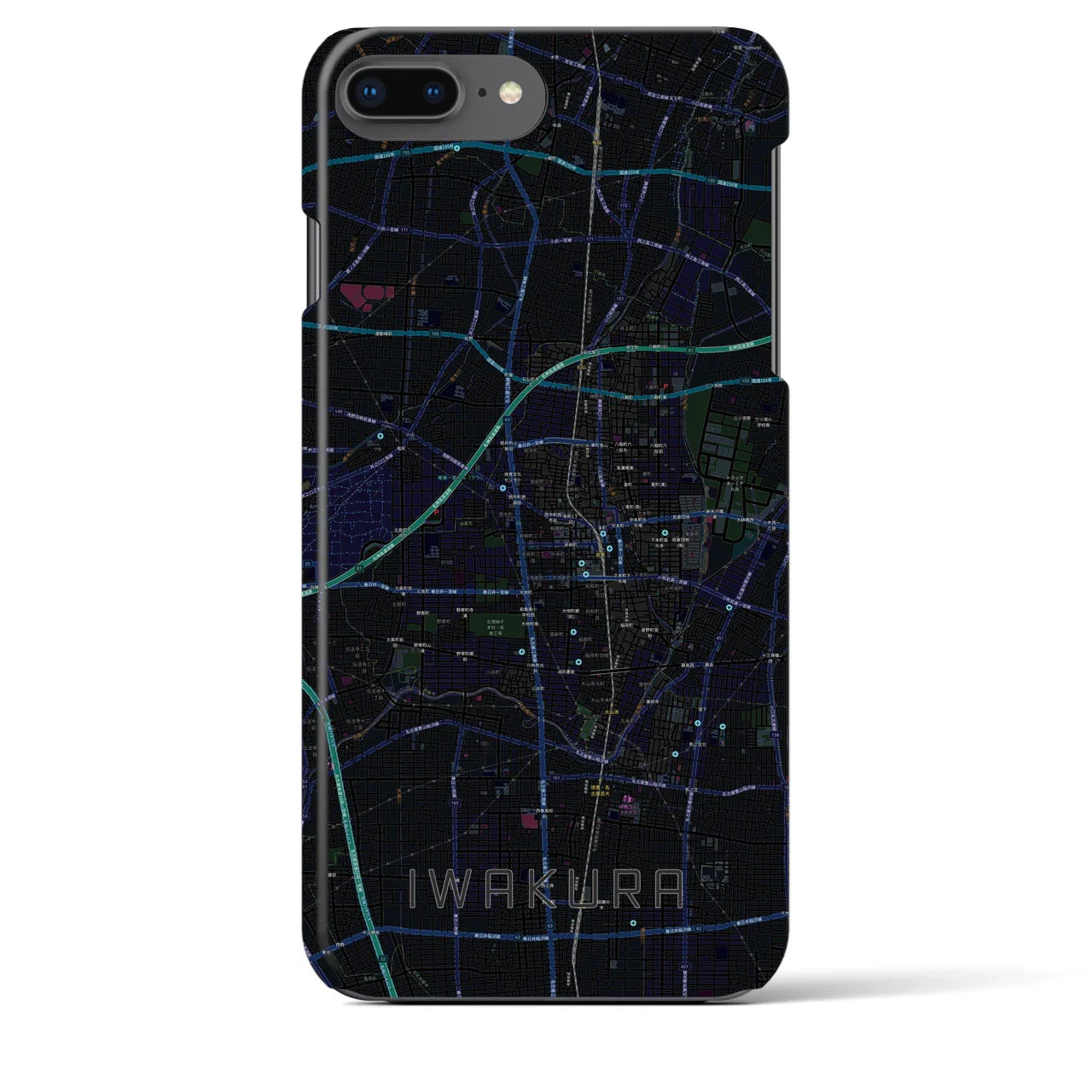 【岩倉(愛知県)】地図柄iPhoneケース(バックカバータイプ)
