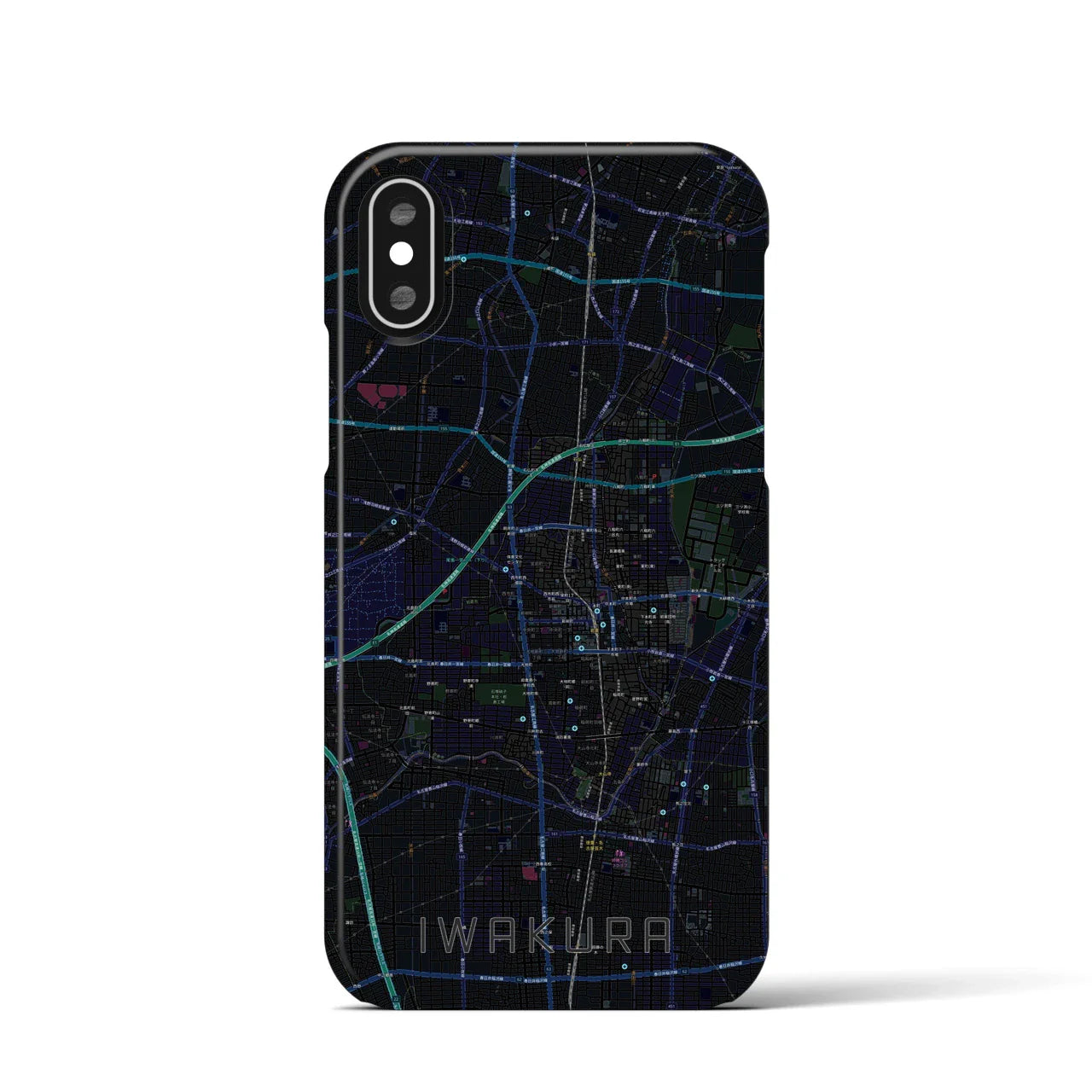 【岩倉(愛知県)】地図柄iPhoneケース(バックカバータイプ)