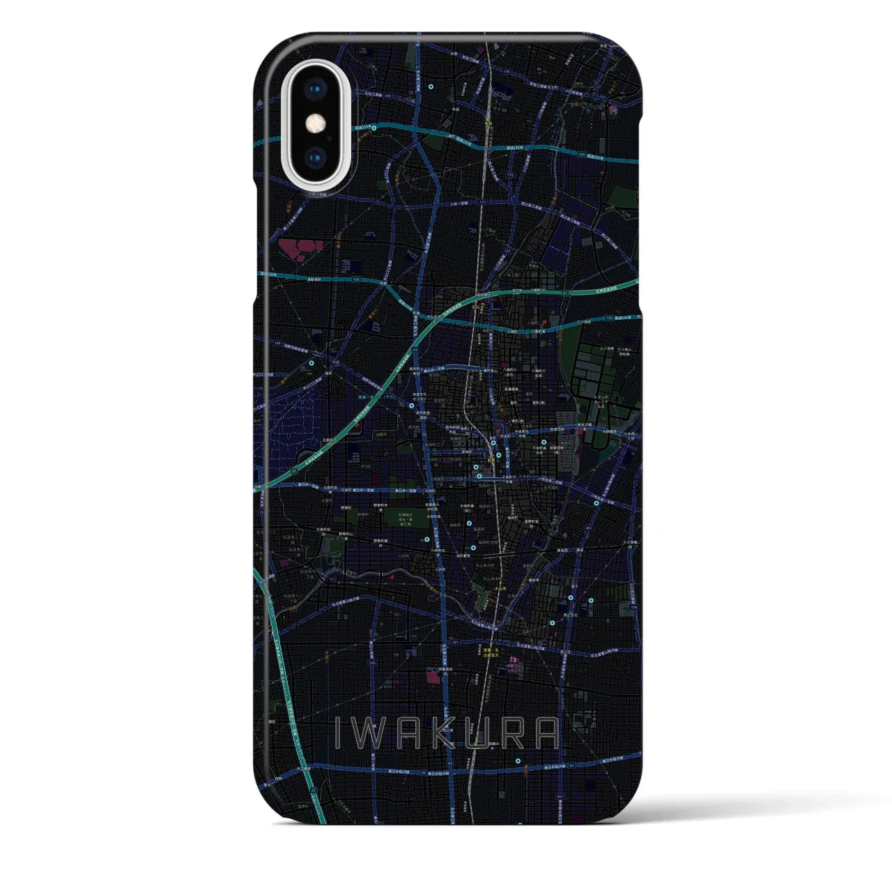 【岩倉(愛知県)】地図柄iPhoneケース(バックカバータイプ)