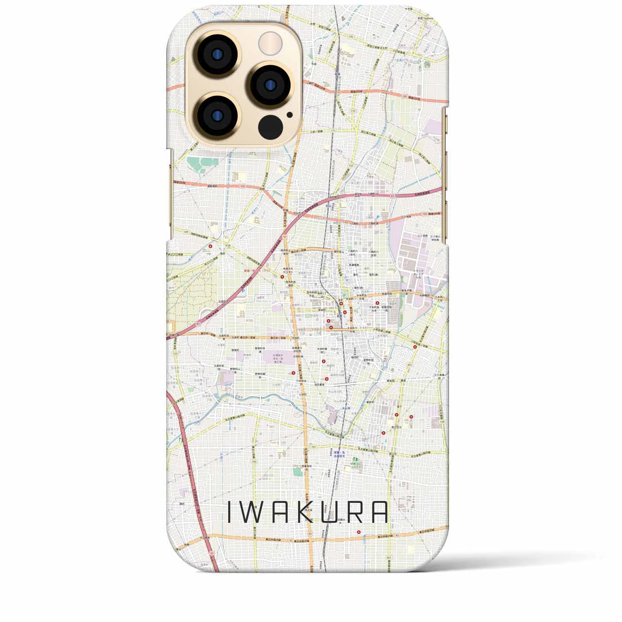 【岩倉(愛知県)】地図柄iPhoneケース(バックカバータイプ)