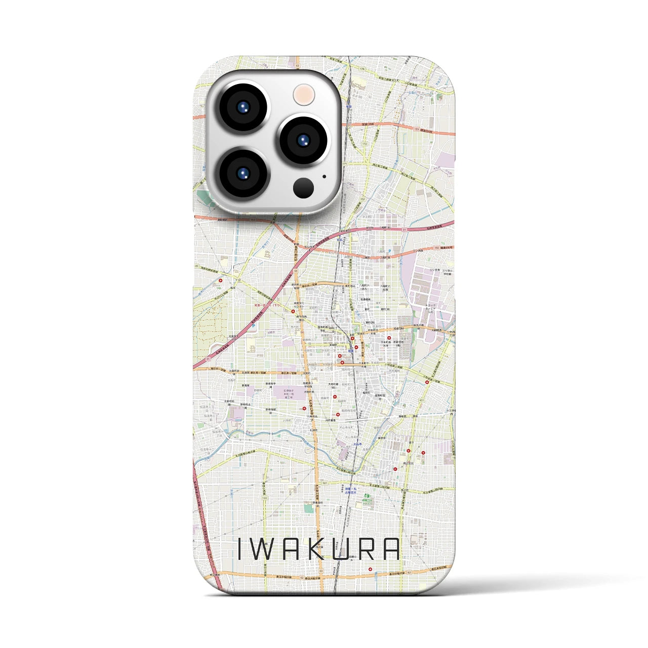 【岩倉(愛知県)】地図柄iPhoneケース(バックカバータイプ)