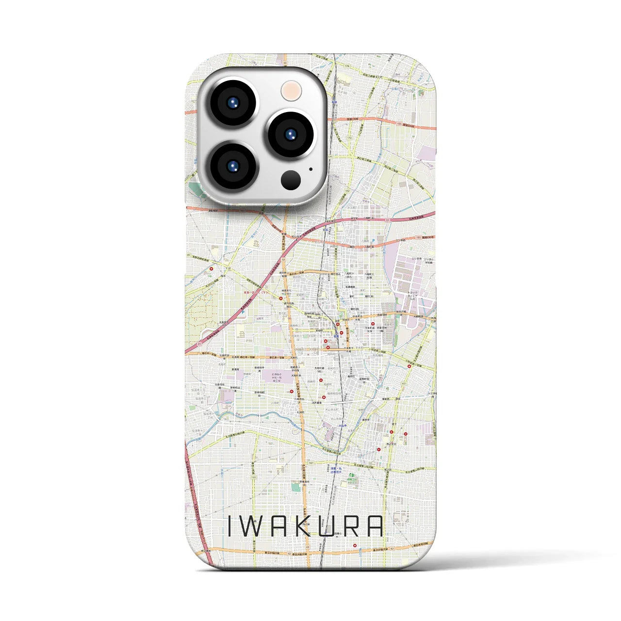 【岩倉(愛知県)】地図柄iPhoneケース(バックカバータイプ)