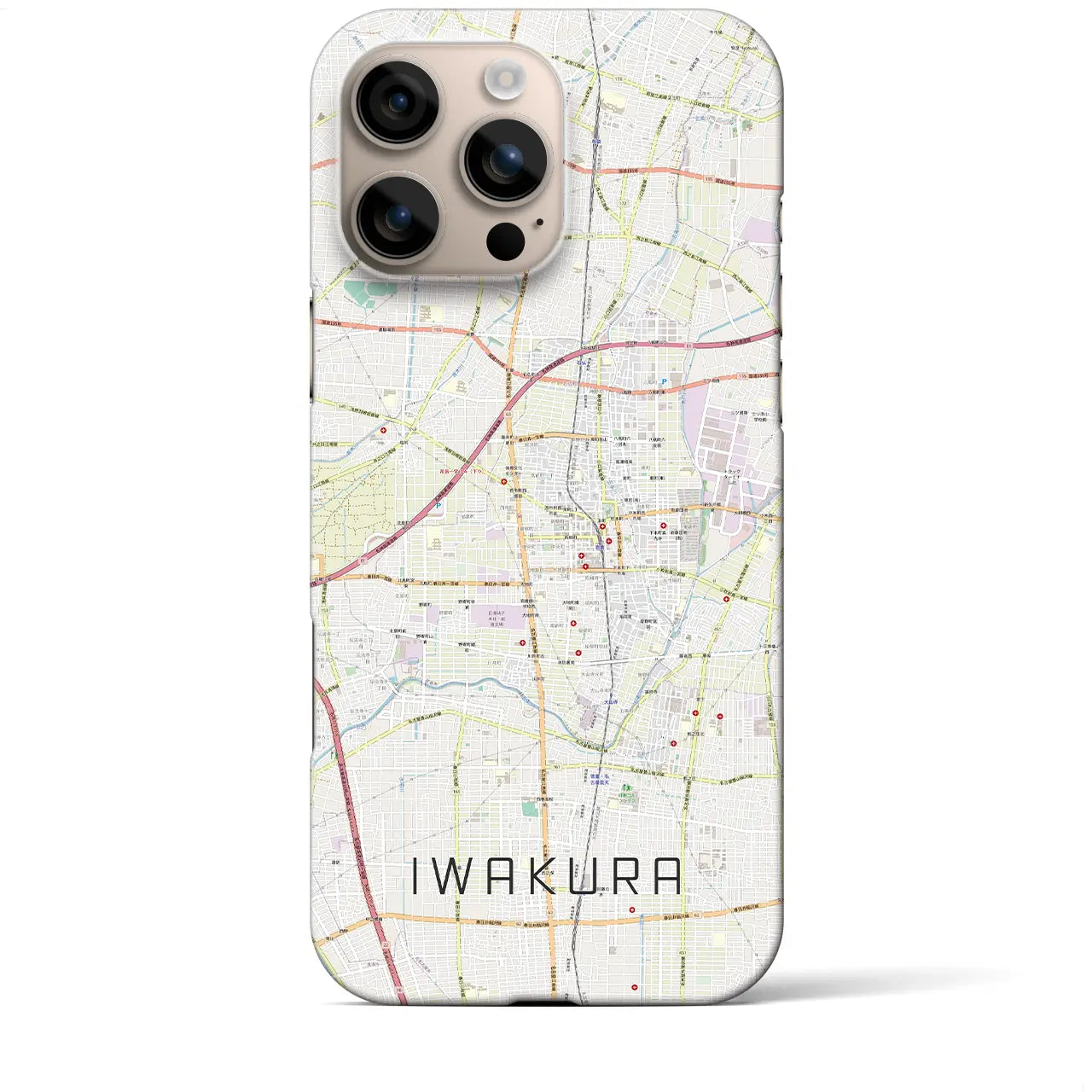 【岩倉(愛知県)】地図柄iPhoneケース(バックカバータイプ)