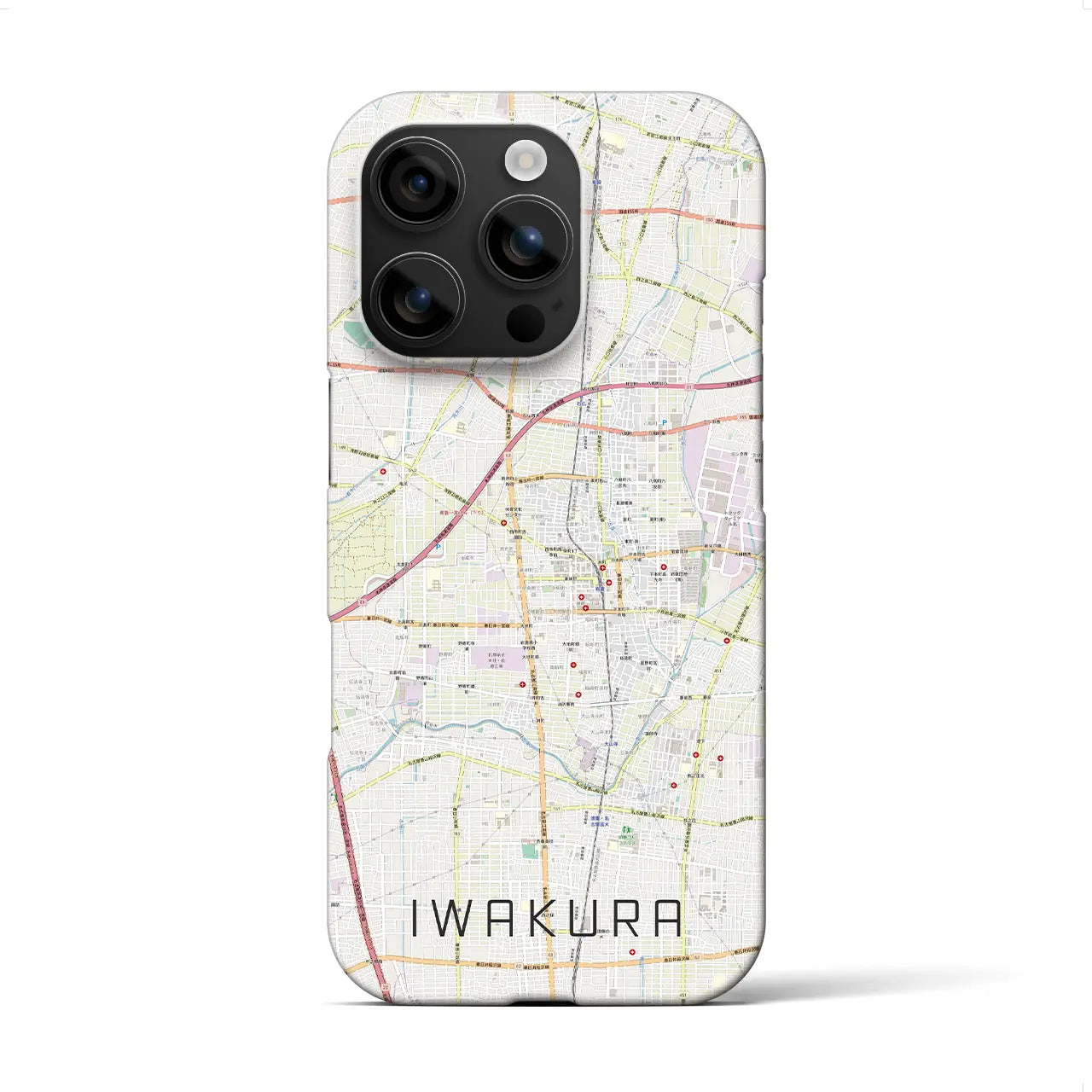 【岩倉(愛知県)】地図柄iPhoneケース(バックカバータイプ)