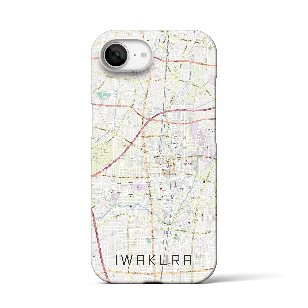 【岩倉(愛知県)】地図柄iPhoneケース(バックカバータイプ)