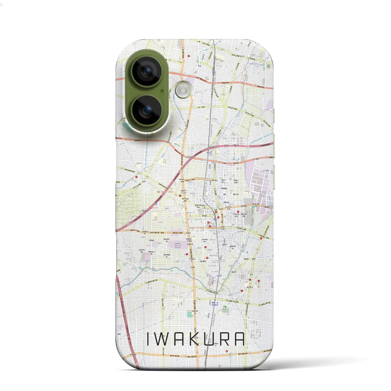 【岩倉(愛知県)】地図柄iPhoneケース(バックカバータイプ)