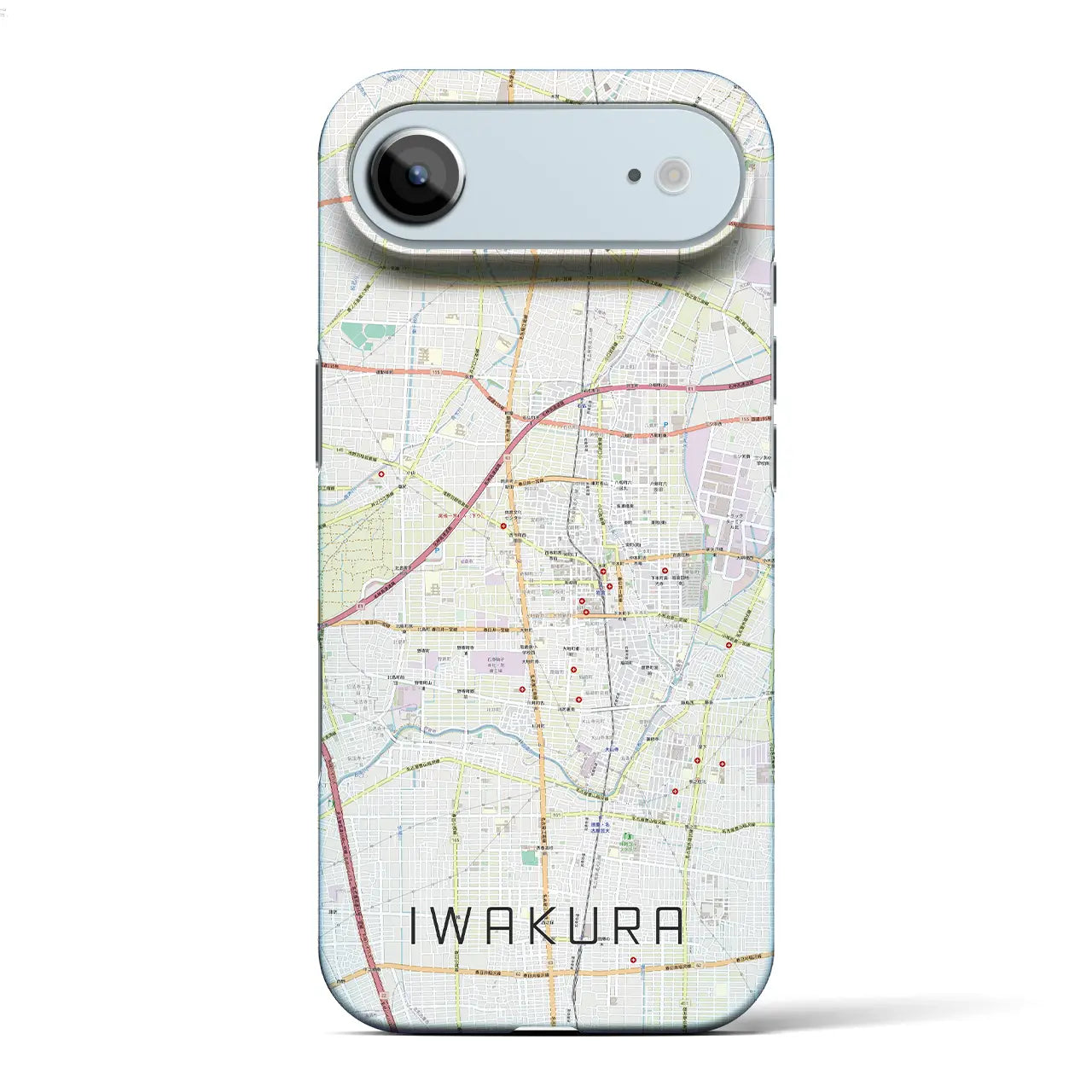 【岩倉(愛知県)】地図柄iPhoneケース(バックカバータイプ)
