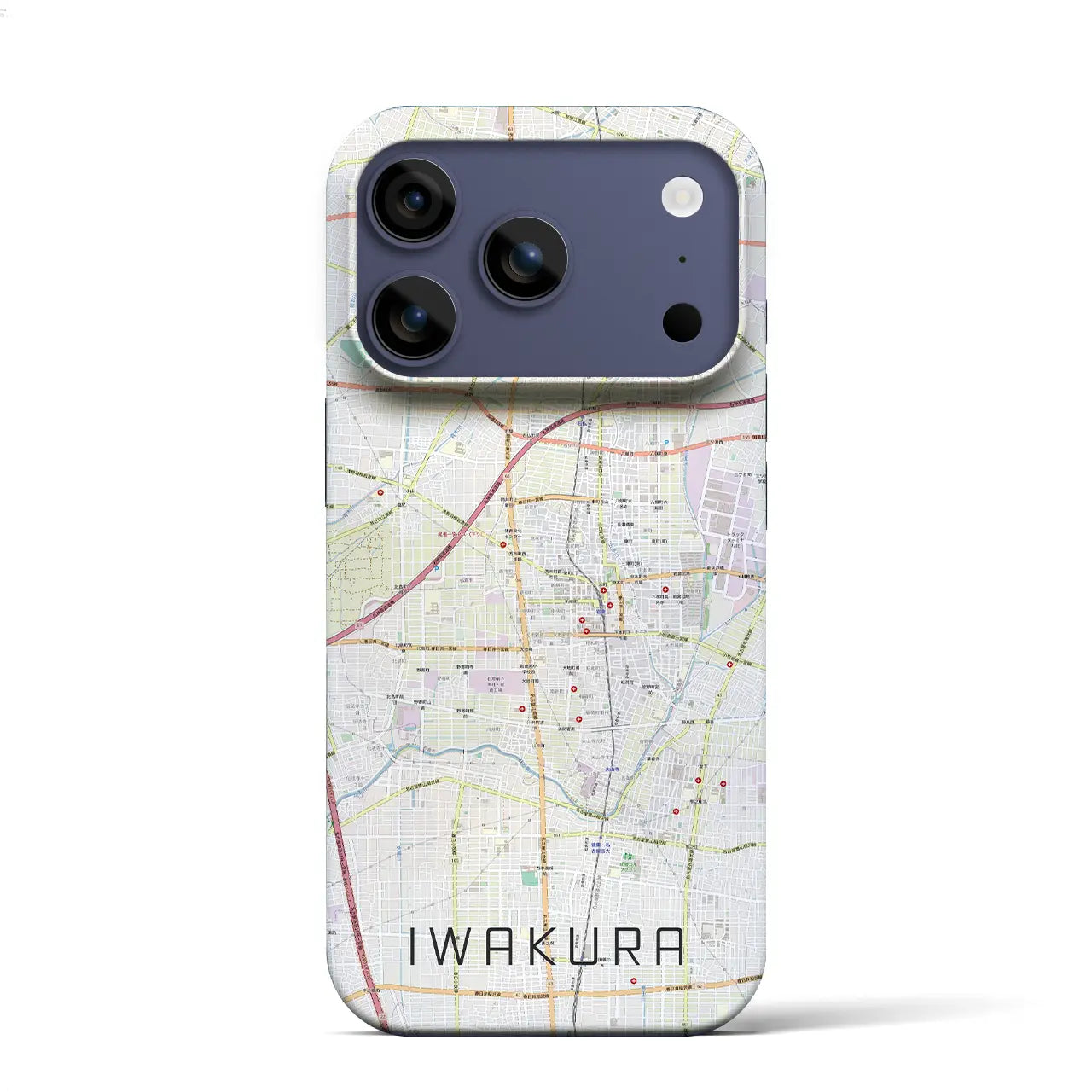 【岩倉(愛知県)】地図柄iPhoneケース(バックカバータイプ)ナチュラル・iPhone 17 Pro Max 用