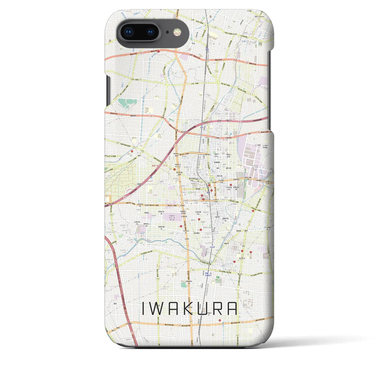 【岩倉(愛知県)】地図柄iPhoneケース(バックカバータイプ)