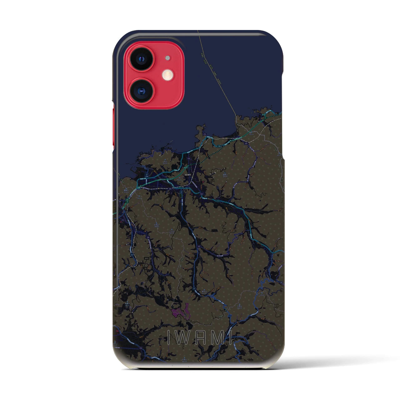 【岩美(鳥取県)】地図柄iPhoneケース(バックカバータイプ)
