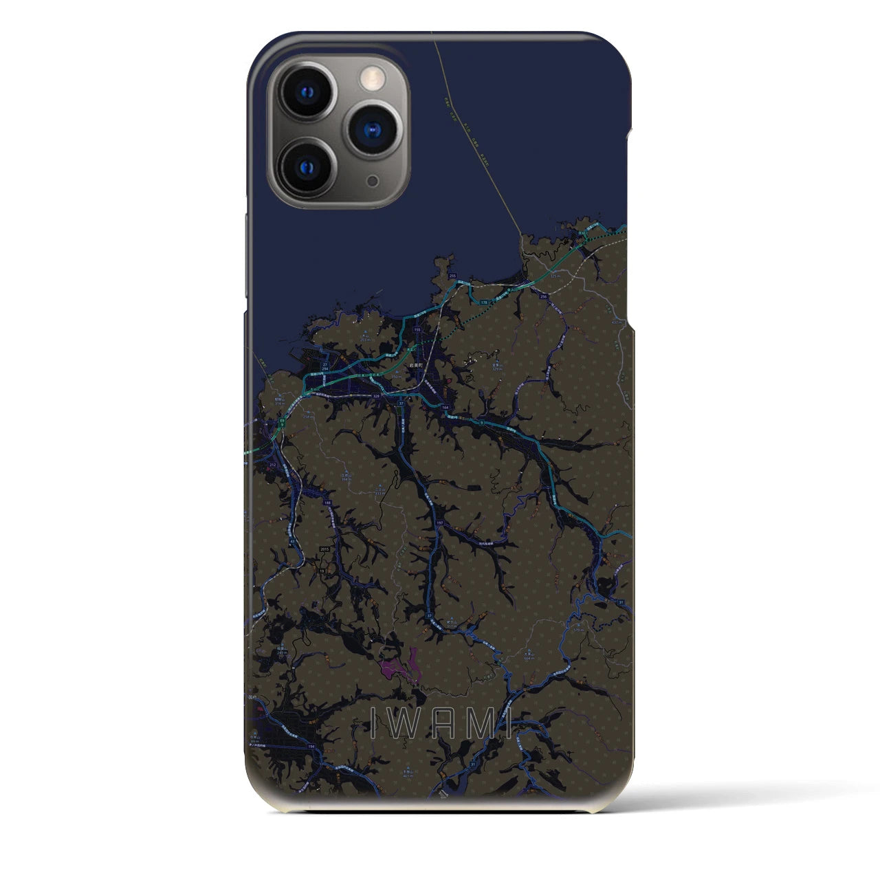 【岩美(鳥取県)】地図柄iPhoneケース(バックカバータイプ)