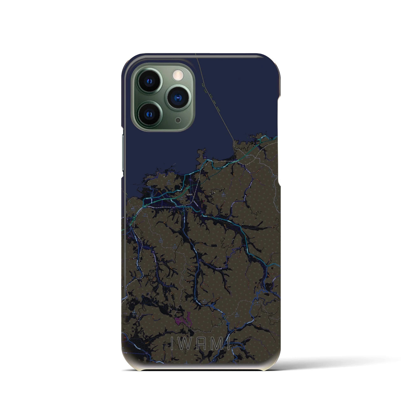 【岩美(鳥取県)】地図柄iPhoneケース(バックカバータイプ)