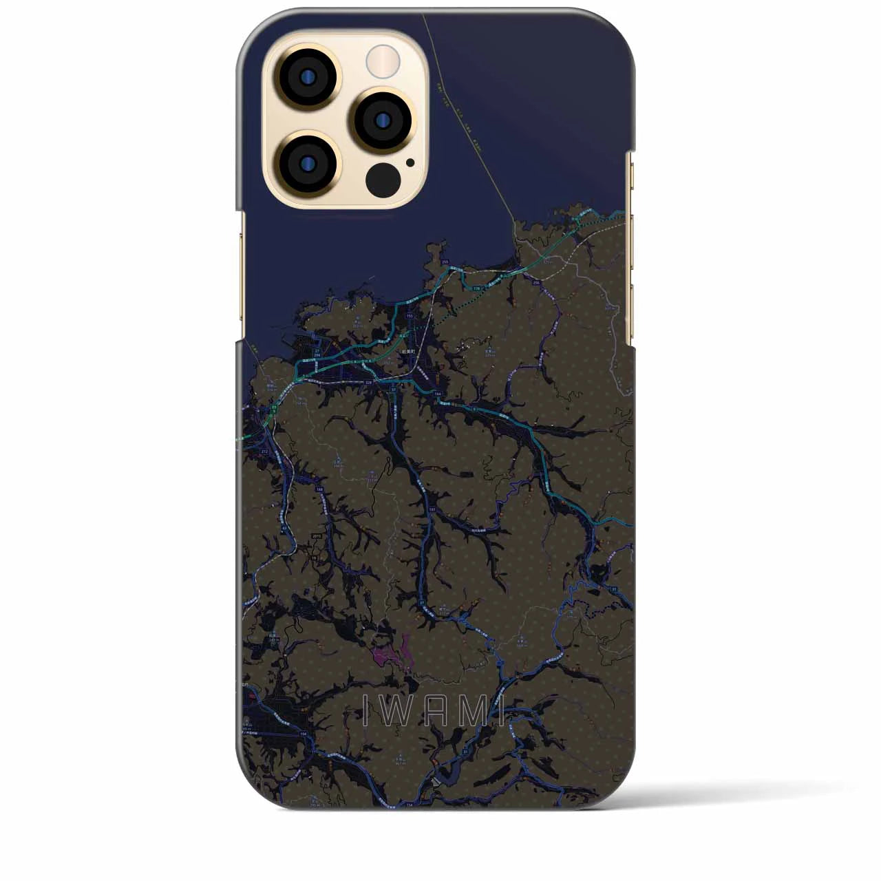 【岩美(鳥取県)】地図柄iPhoneケース(バックカバータイプ)