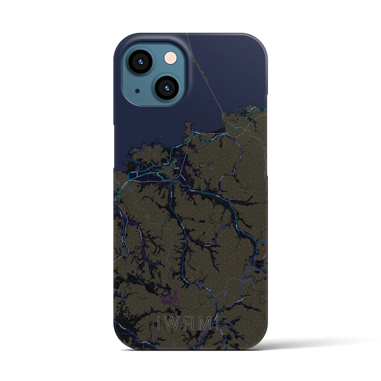 【岩美(鳥取県)】地図柄iPhoneケース(バックカバータイプ)