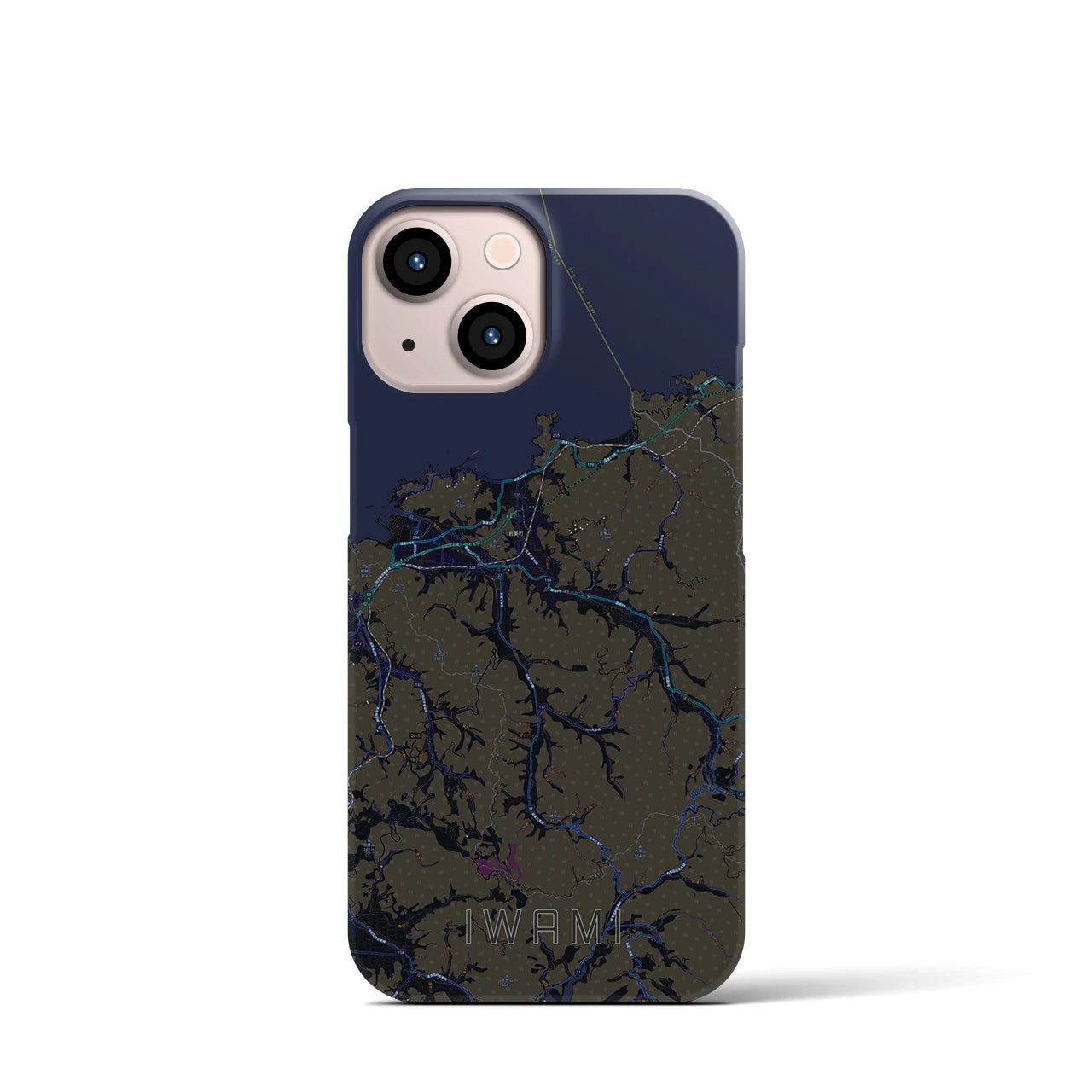 【岩美(鳥取県)】地図柄iPhoneケース(バックカバータイプ)