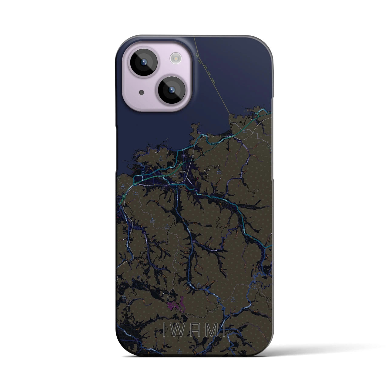 【岩美(鳥取県)】地図柄iPhoneケース(バックカバータイプ)