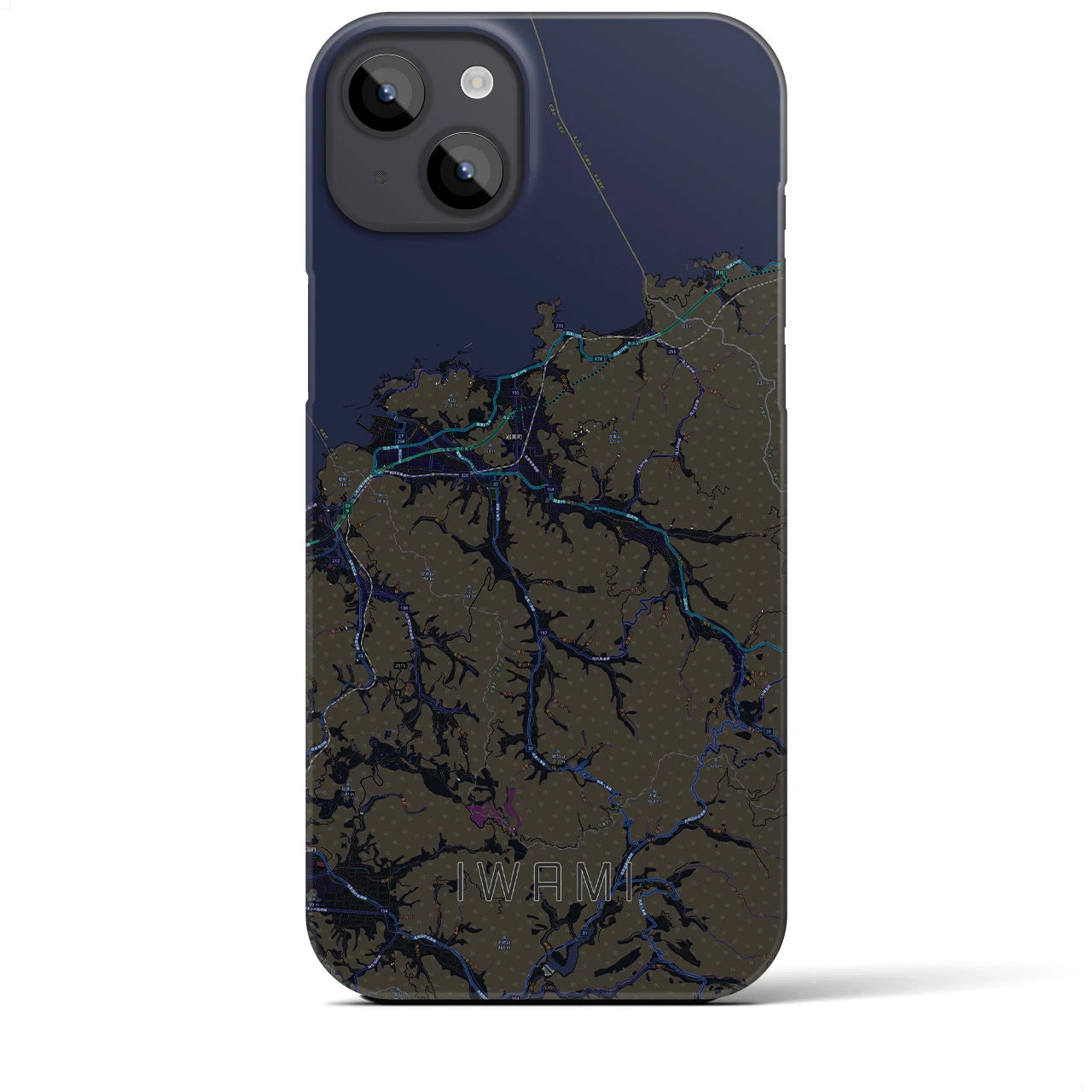 【岩美(鳥取県)】地図柄iPhoneケース(バックカバータイプ)
