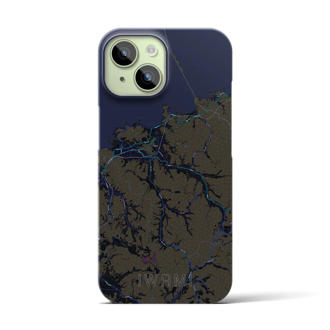 【岩美(鳥取県)】地図柄iPhoneケース(バックカバータイプ)