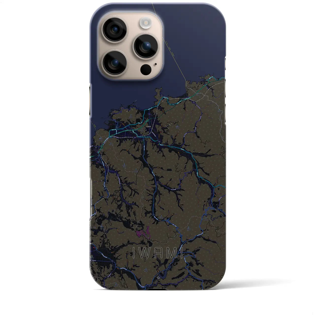 【岩美(鳥取県)】地図柄iPhoneケース(バックカバータイプ)