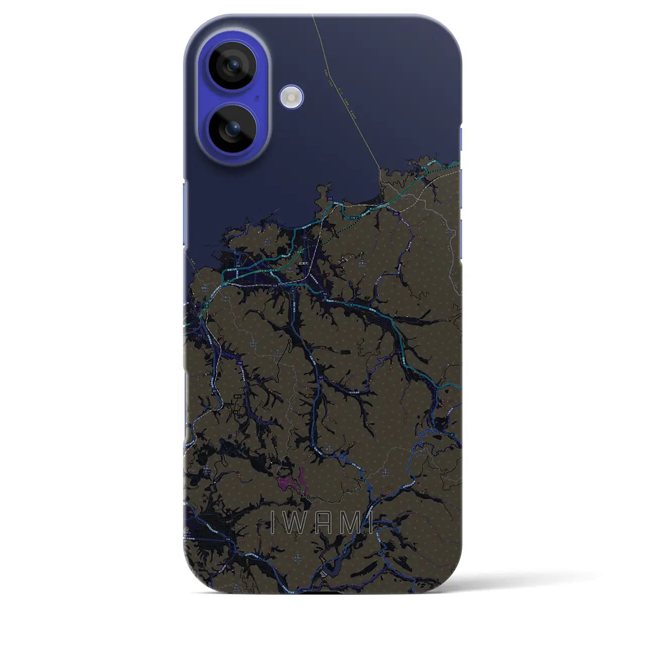 【岩美(鳥取県)】地図柄iPhoneケース(バックカバータイプ)