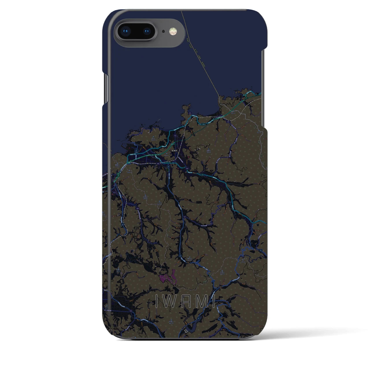 【岩美(鳥取県)】地図柄iPhoneケース(バックカバータイプ)