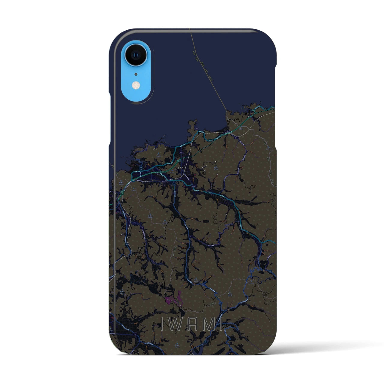 【岩美(鳥取県)】地図柄iPhoneケース(バックカバータイプ)
