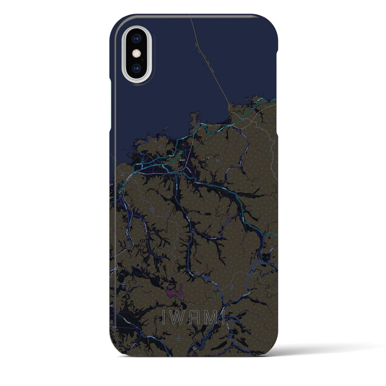 【岩美(鳥取県)】地図柄iPhoneケース(バックカバータイプ)
