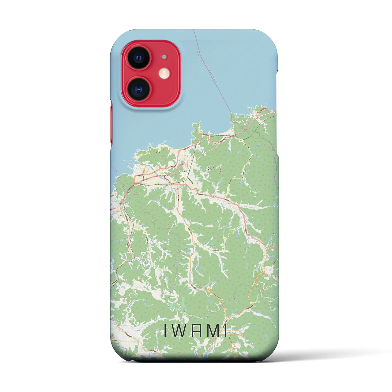 【岩美(鳥取県)】地図柄iPhoneケース(バックカバータイプ)