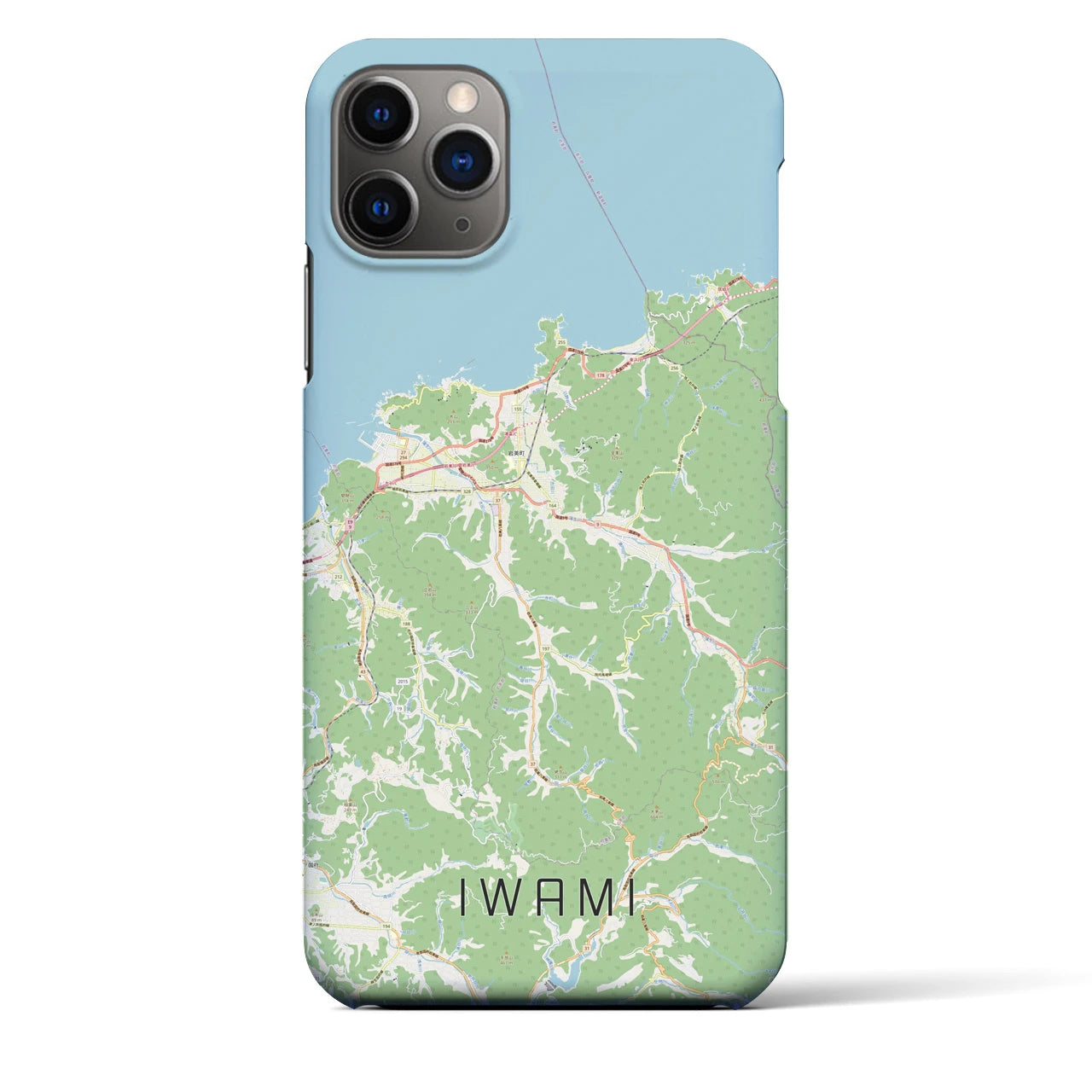 【岩美(鳥取県)】地図柄iPhoneケース(バックカバータイプ)