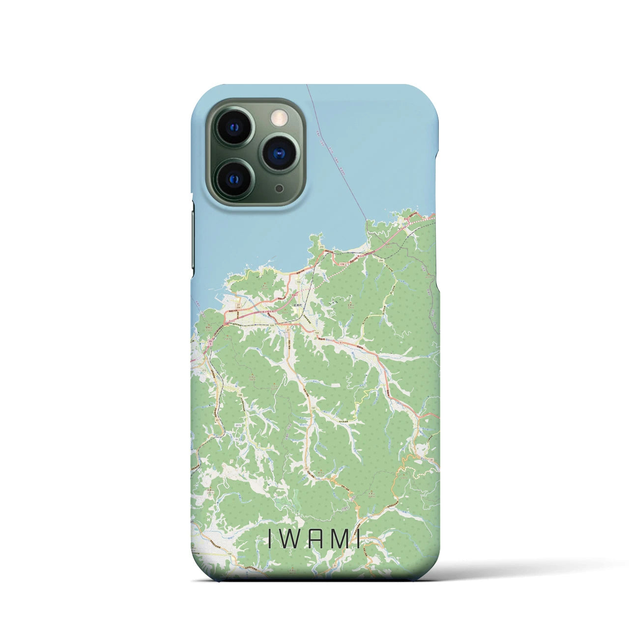 【岩美(鳥取県)】地図柄iPhoneケース(バックカバータイプ)