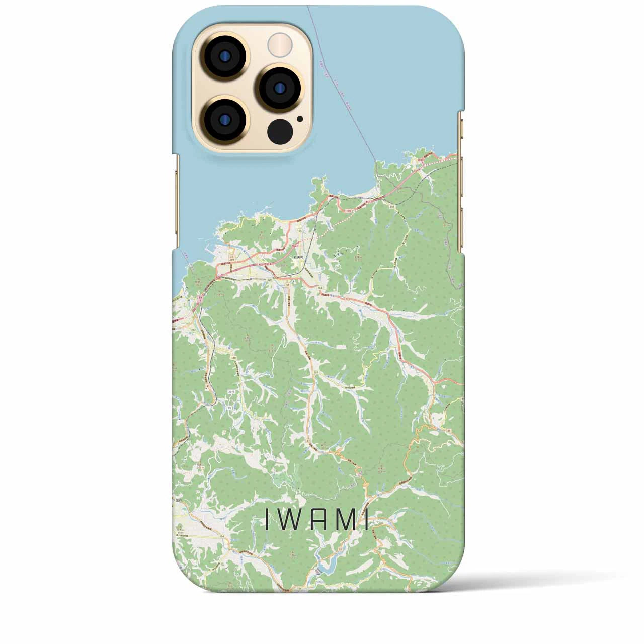 【岩美(鳥取県)】地図柄iPhoneケース(バックカバータイプ)