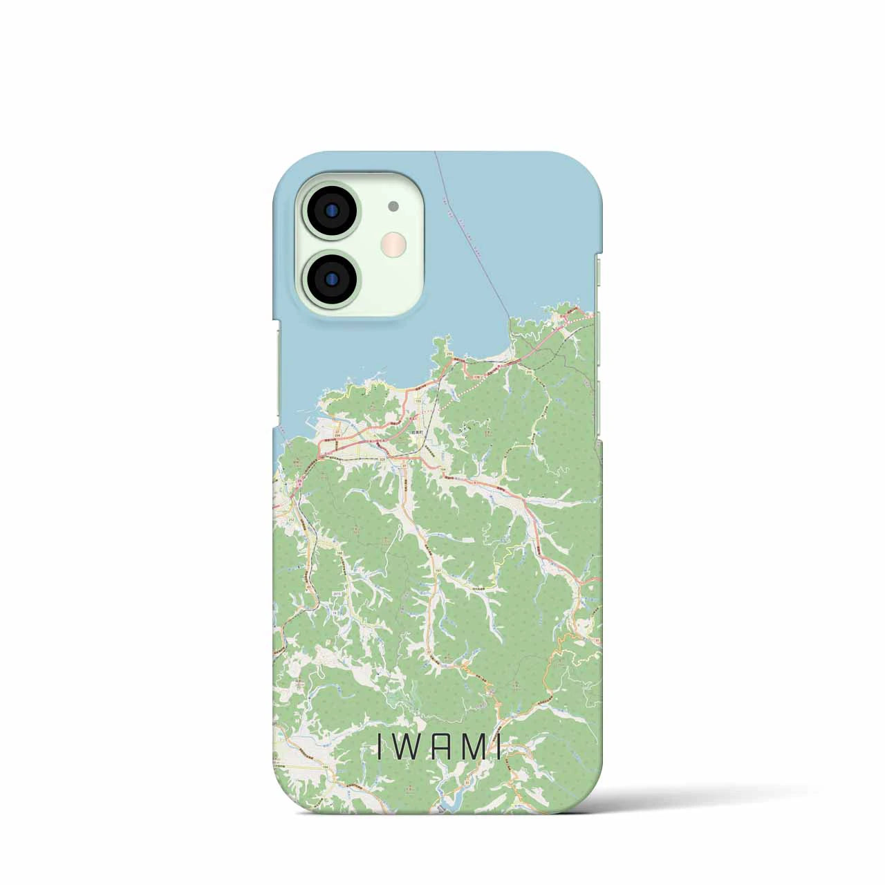 【岩美(鳥取県)】地図柄iPhoneケース(バックカバータイプ)