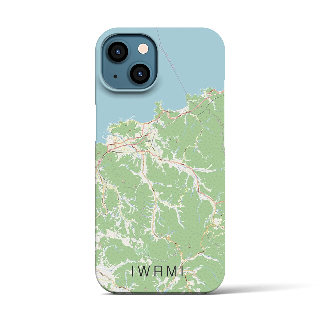 【岩美(鳥取県)】地図柄iPhoneケース(バックカバータイプ)