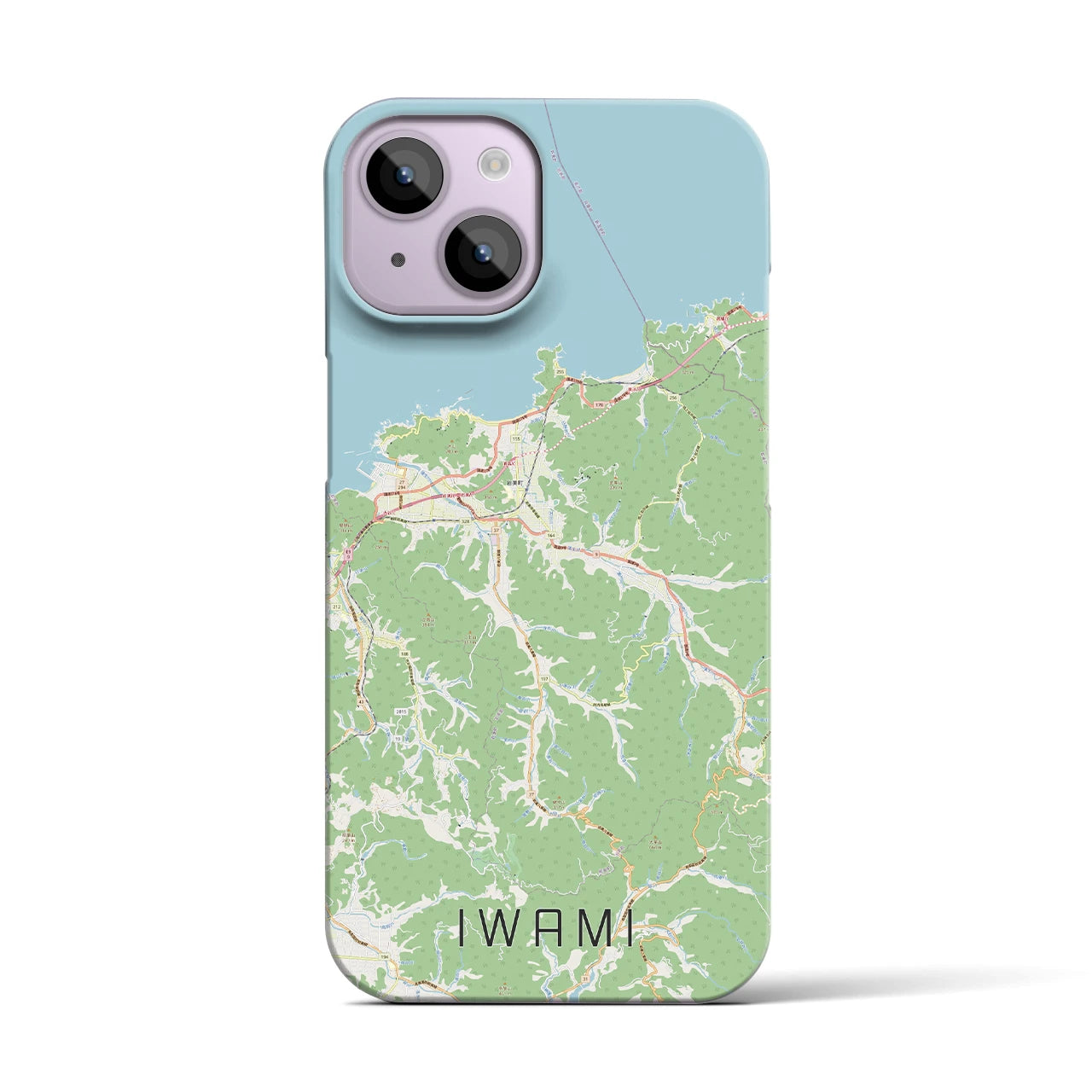 【岩美(鳥取県)】地図柄iPhoneケース(バックカバータイプ)