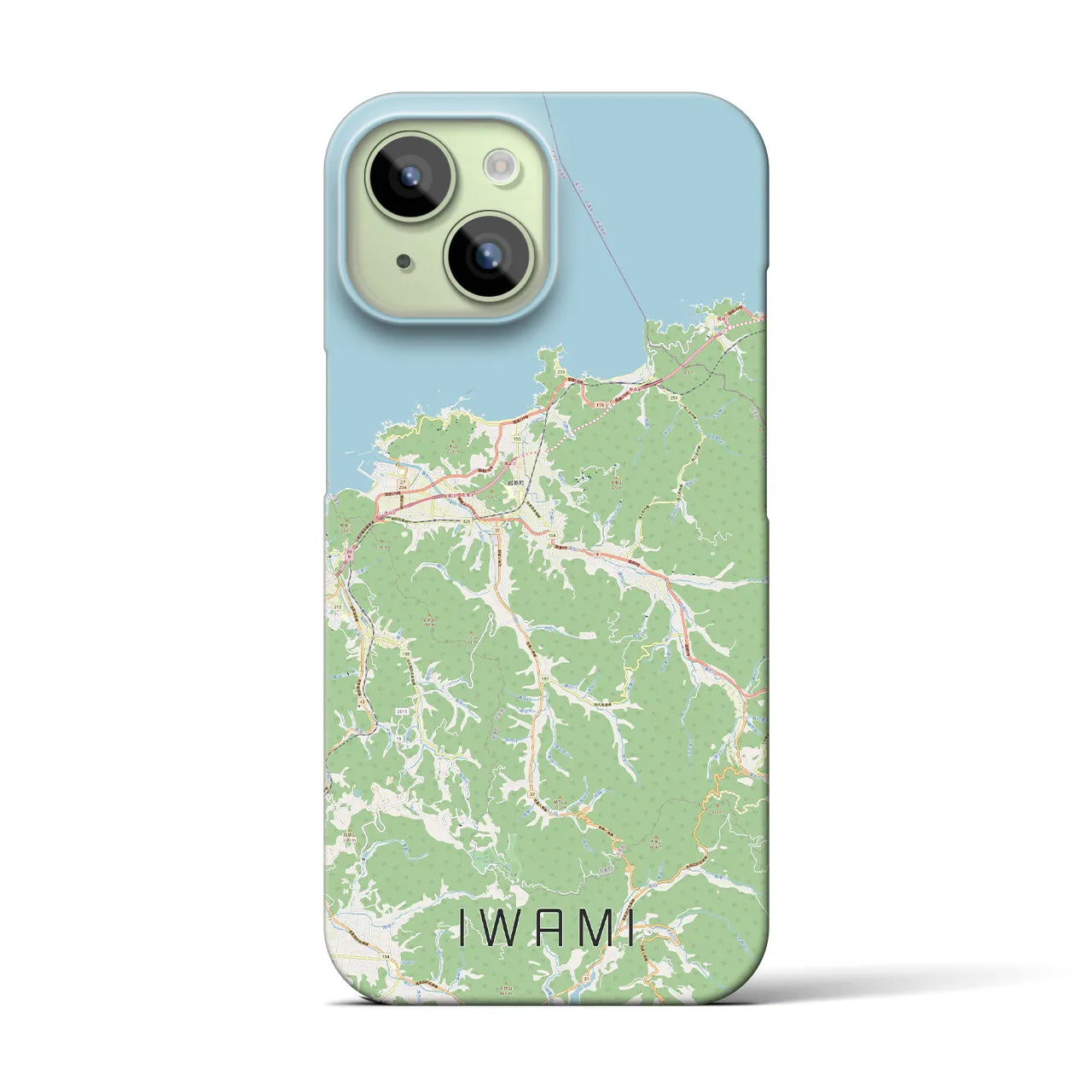【岩美(鳥取県)】地図柄iPhoneケース(バックカバータイプ)