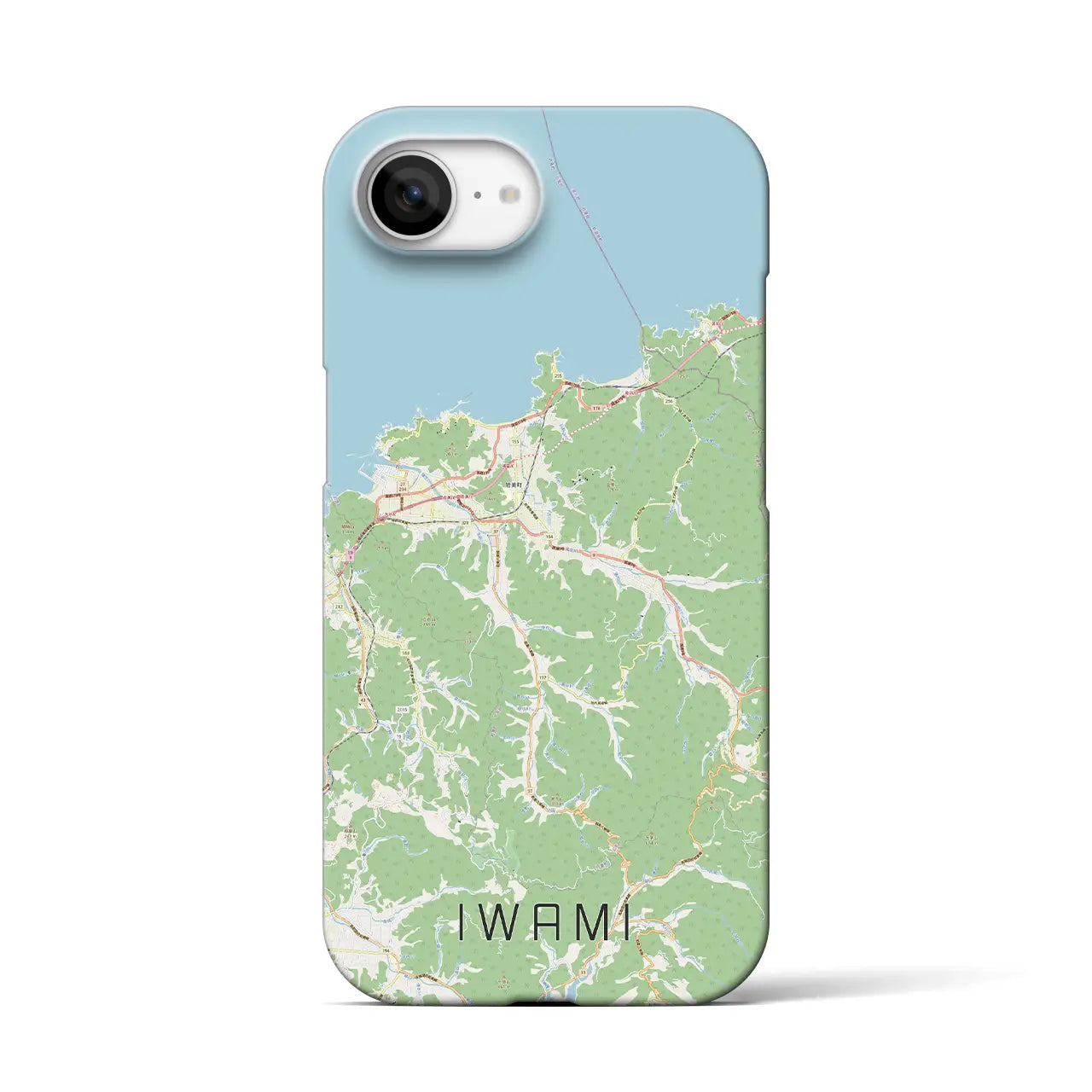 【岩美(鳥取県)】地図柄iPhoneケース(バックカバータイプ)