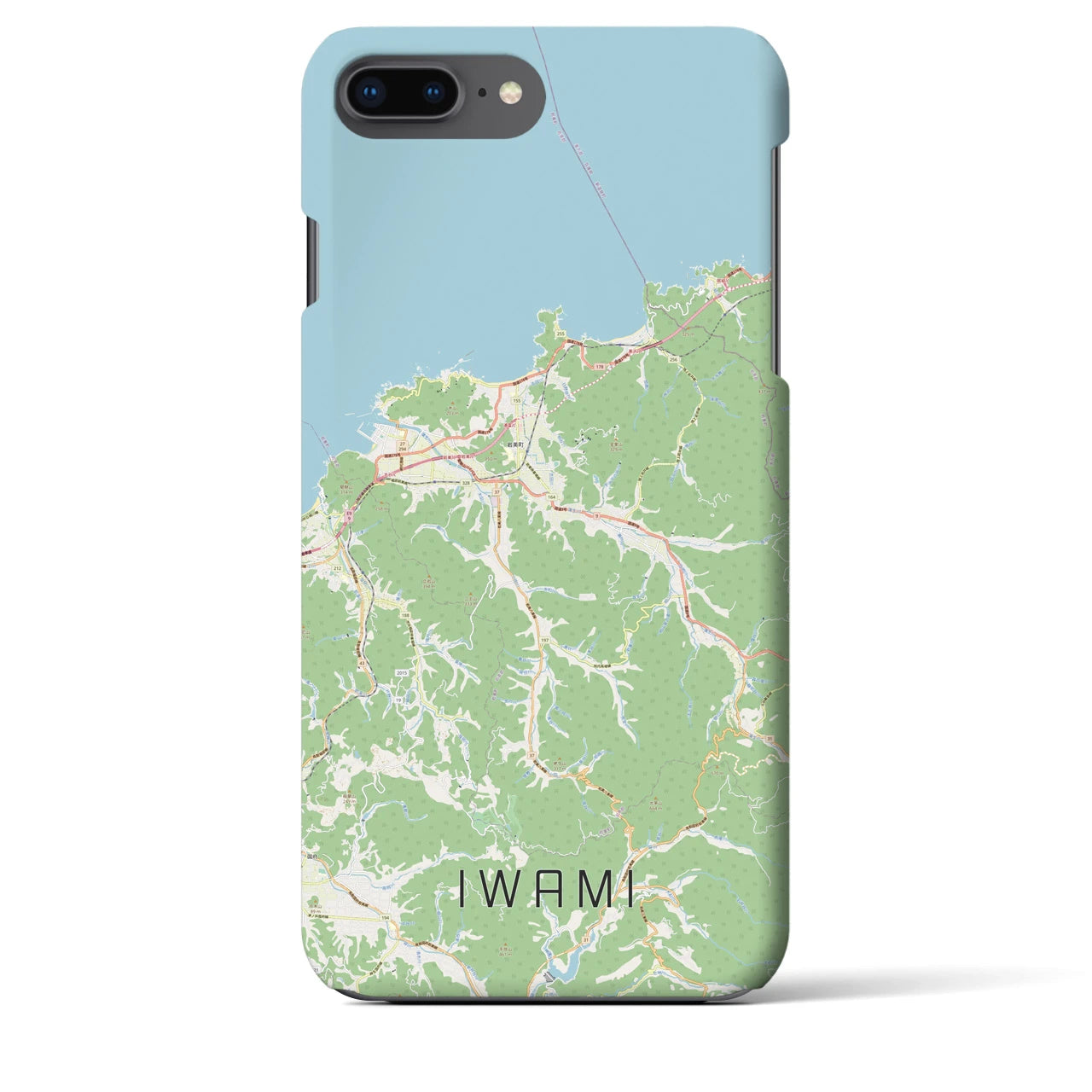 【岩美(鳥取県)】地図柄iPhoneケース(バックカバータイプ)