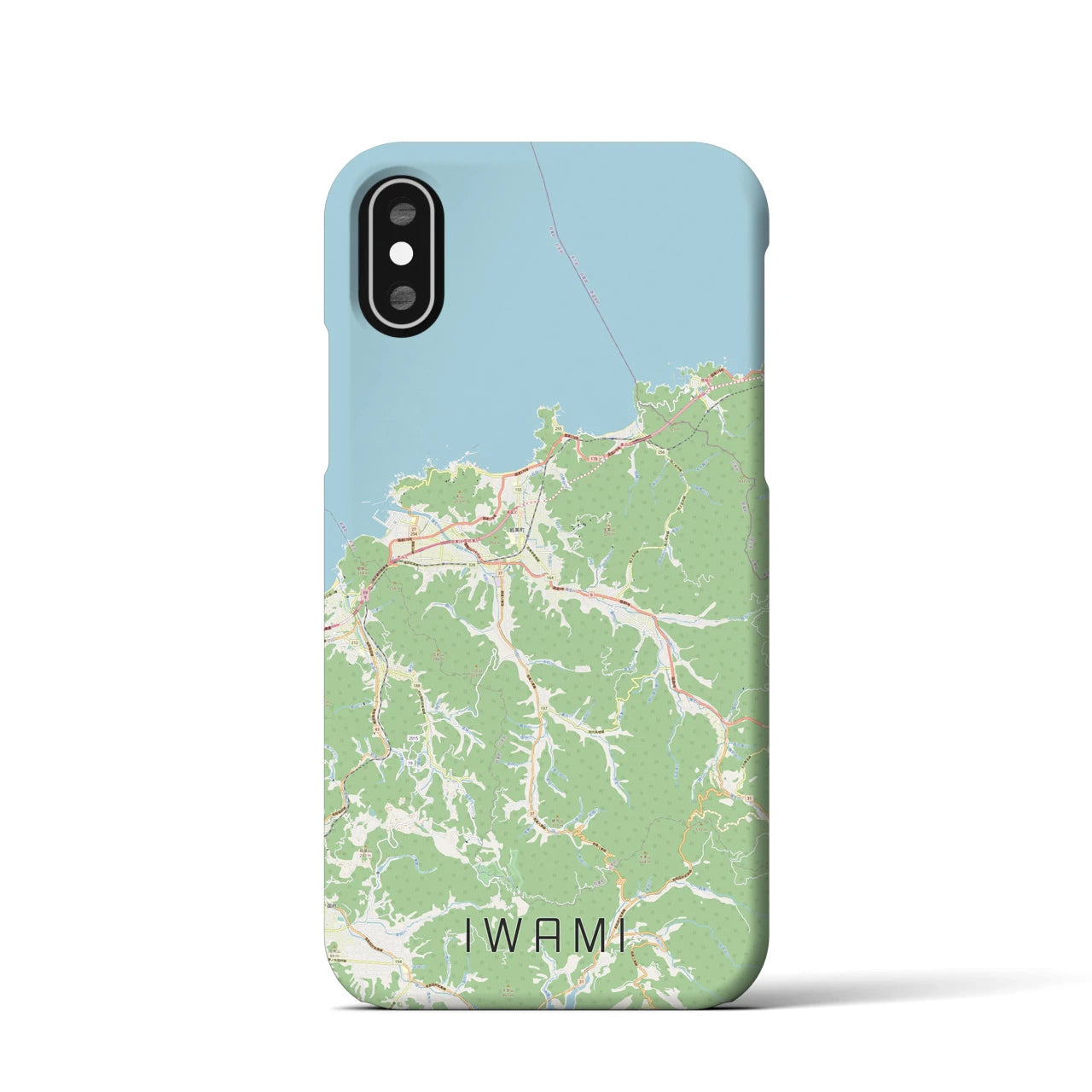【岩美(鳥取県)】地図柄iPhoneケース(バックカバータイプ)