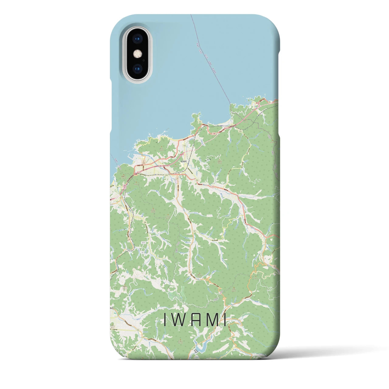 【岩美(鳥取県)】地図柄iPhoneケース(バックカバータイプ)