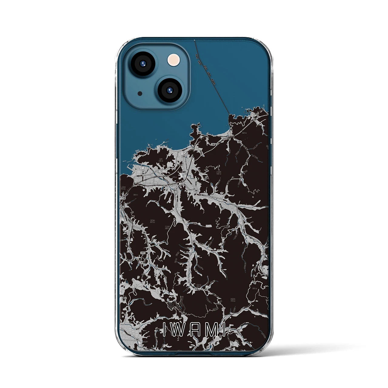 【岩美(鳥取県)】地図柄iPhoneケース(クリアタイプ)