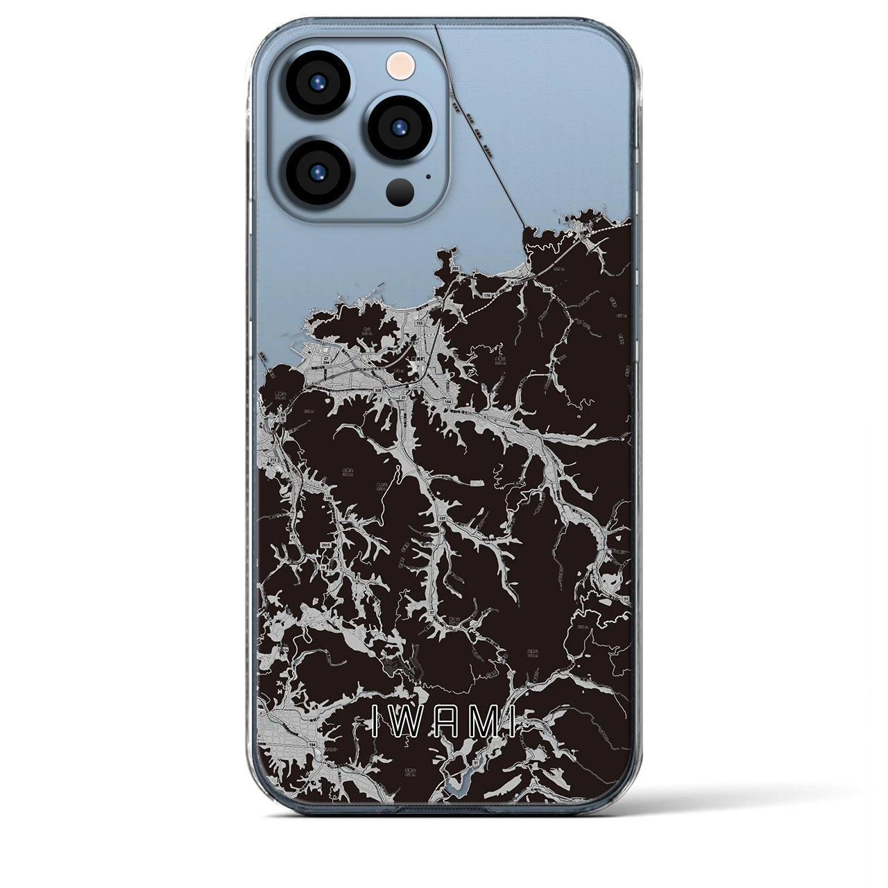 【岩美(鳥取県)】地図柄iPhoneケース(クリアタイプ)